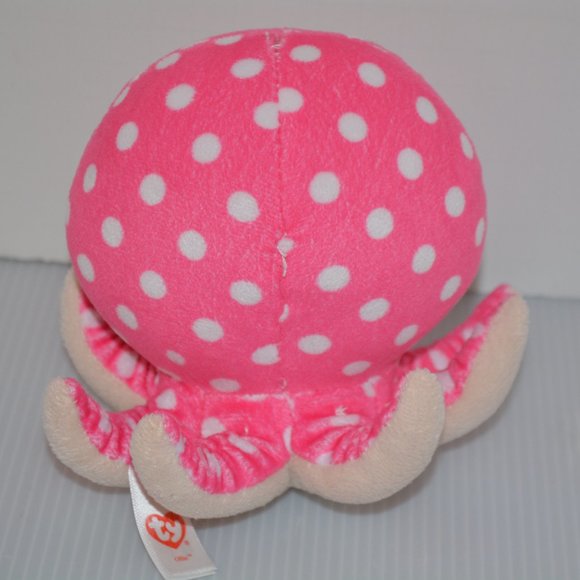 TY Beanie Boos Plush Ollie Octopus Pink White Polka Dot Toy 5" Stuffed Animal - Picture 5 of 8